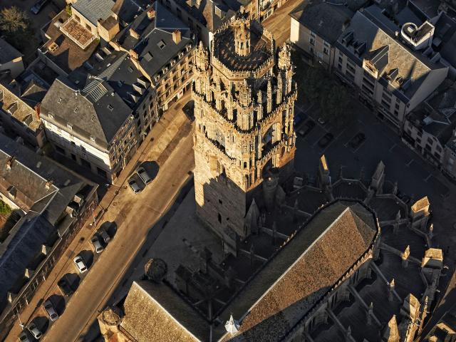 Cathédrale de Rodez vue d'en haut