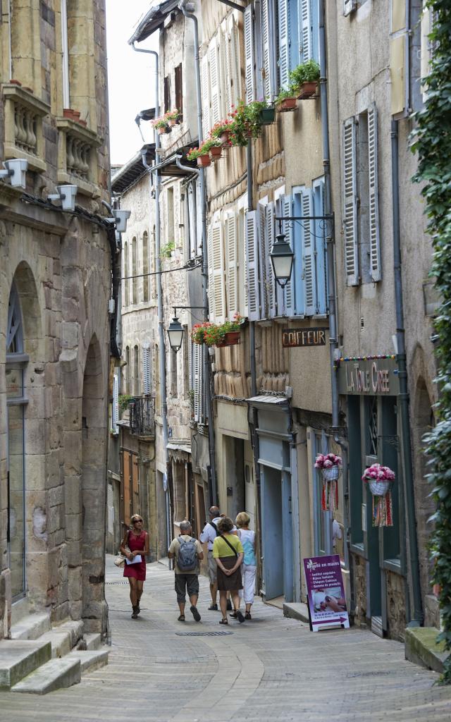 Ruelle commerçante du centre-ville de Rodez