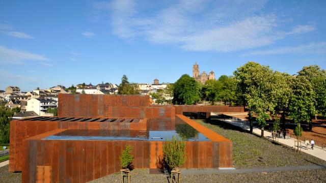 Vue du toit du musée Soulages de Rodez