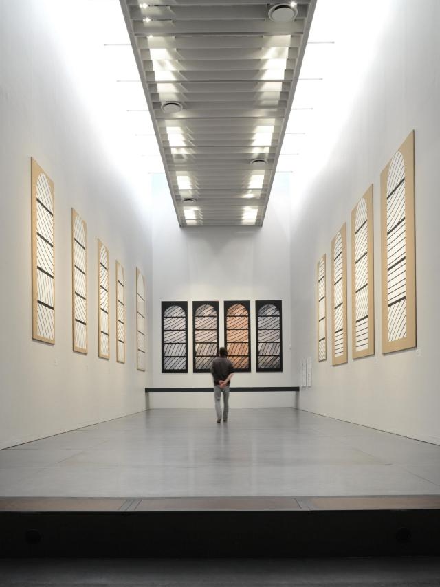 Salle de préparation aux vitraux de Conques au musée Soulages de Rodez