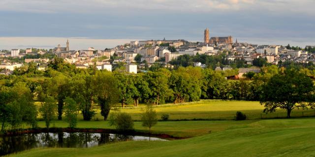 Vue de Rodez depuis le golf