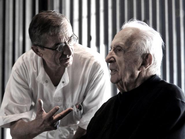 Le chef BRAS avec Pierre Soulages à Rodez