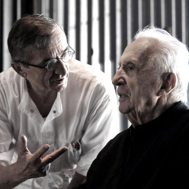 Le chef BRAS avec Pierre Soulages à Rodez