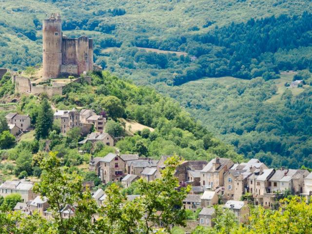 Vue sur le château de Najac