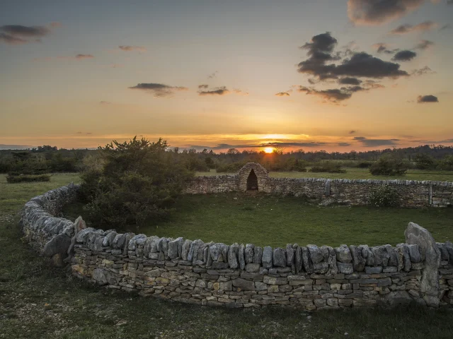 Coucher de soleil sur le Causse Comtal