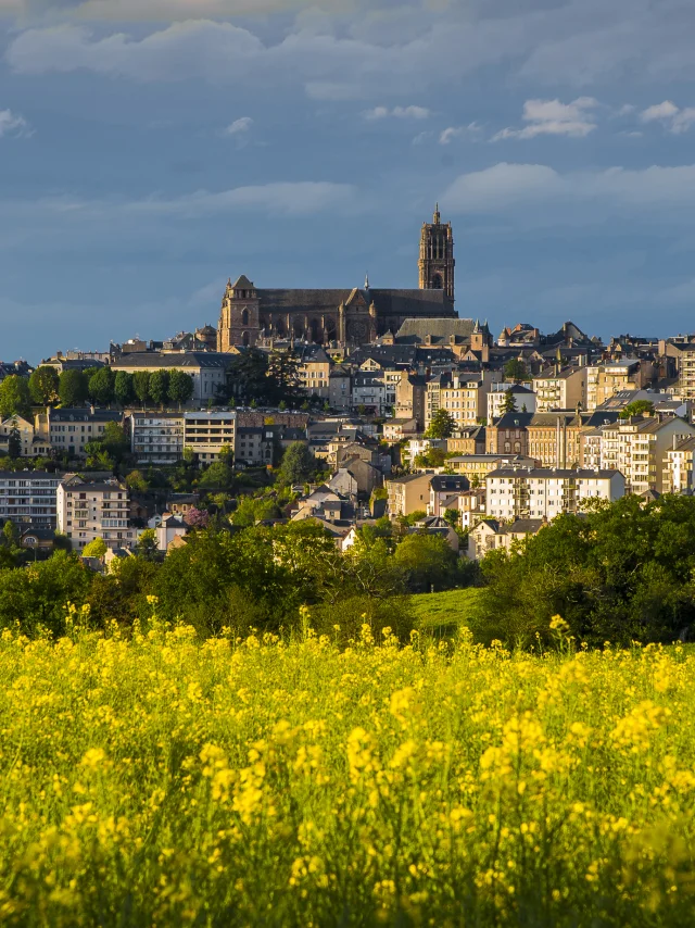 Vue sur Rodez au printemps