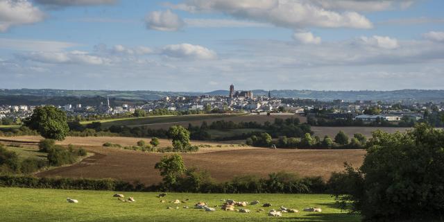 Vue sur Rodez depuis la campagne