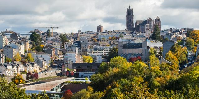 Vue sur Rodez et le Vallon des Sports