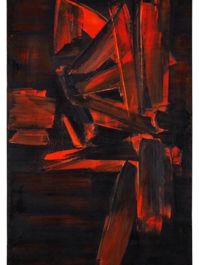 Pierre Soulages, Peinture 195 X 130 Cm, 4 Août 1961, Huile Sur Toile, 195 X 130 Cm.