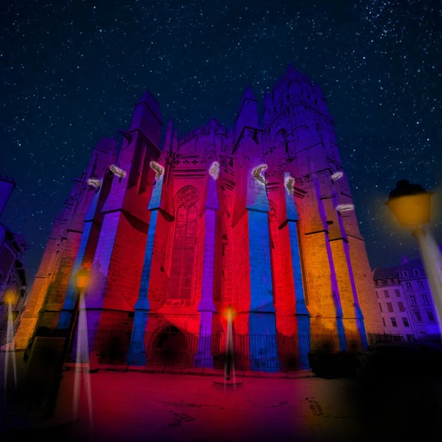 Mise en lumière du chevet de la cathédrale